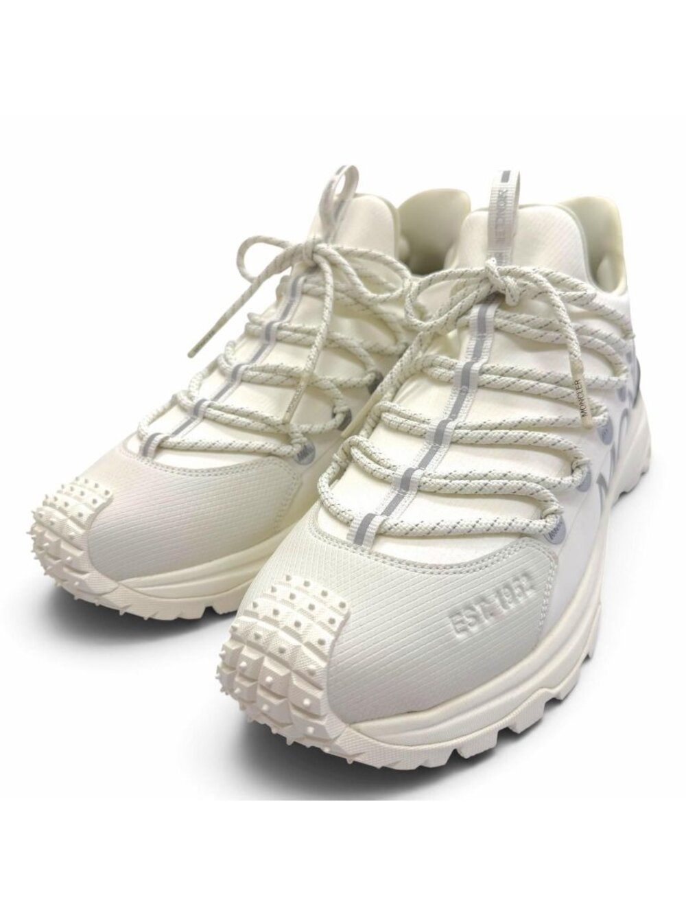 Moncler Trailgrip Fabric Lace-up Low-Top Sneakers White